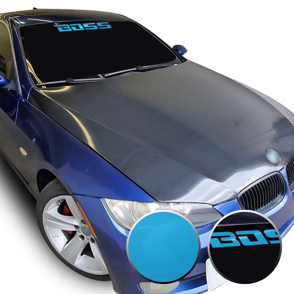 23" x 2.3" Boss Racing Performance Windshield Universal Overlay Pre Cut Graphic Vinyl Decal