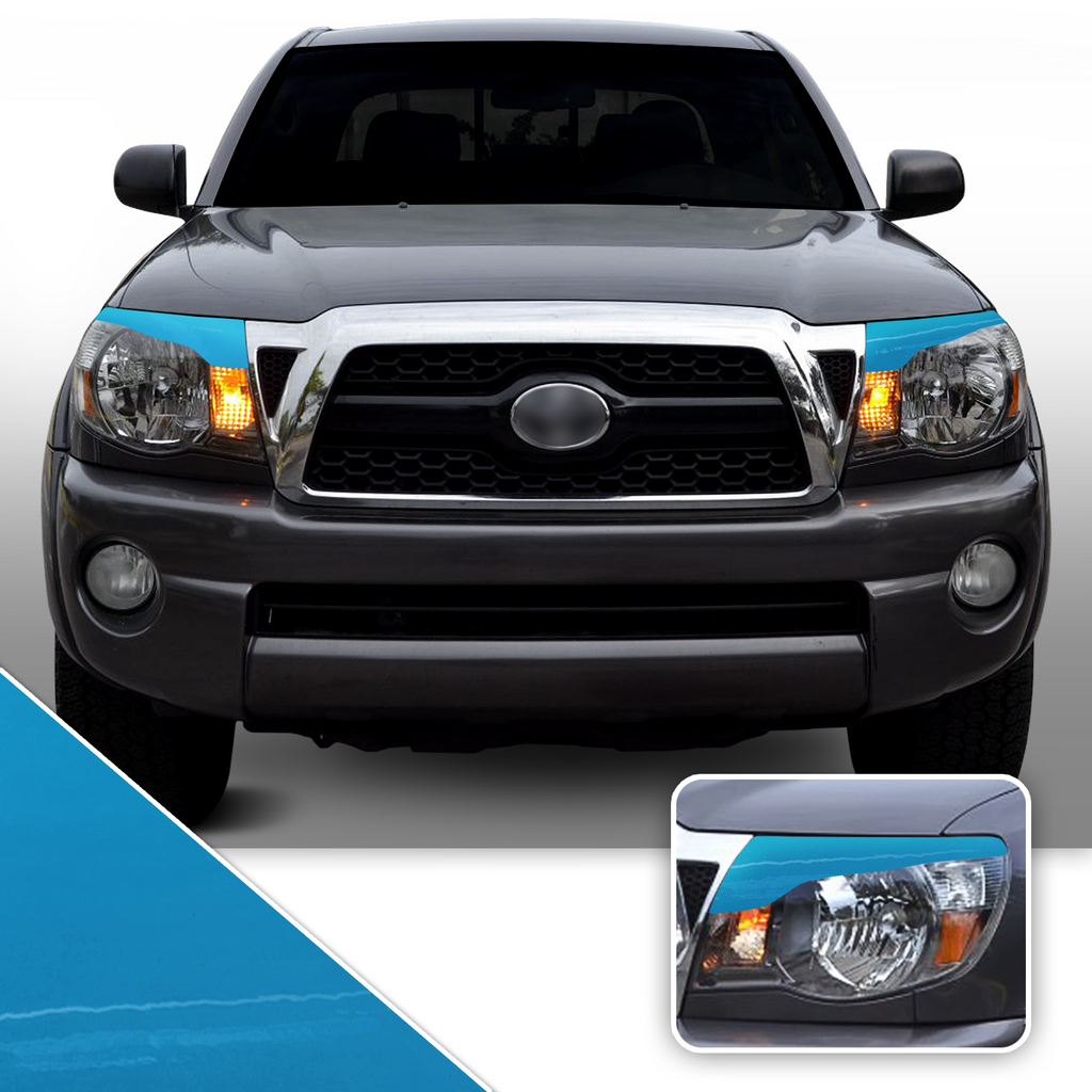 Headlight Eyelid Accent Vinyl Decal Overlay Wrap Compatible with Toyota Tacoma 2005-2011
