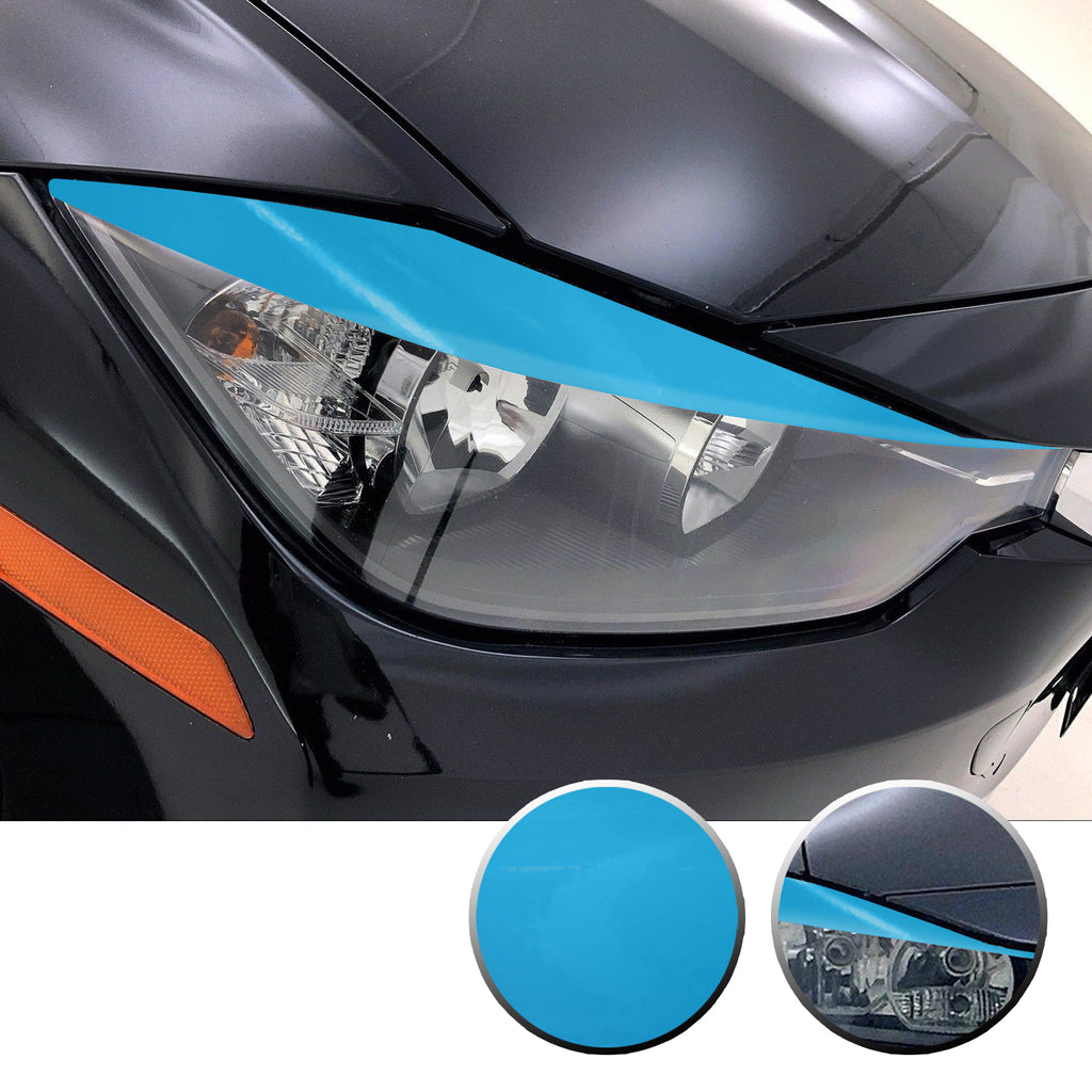 Headlight Eyelid Eyebrow Overlay Vinyl Decal Compatible with BMW 3 Series F30 2012 - 2016