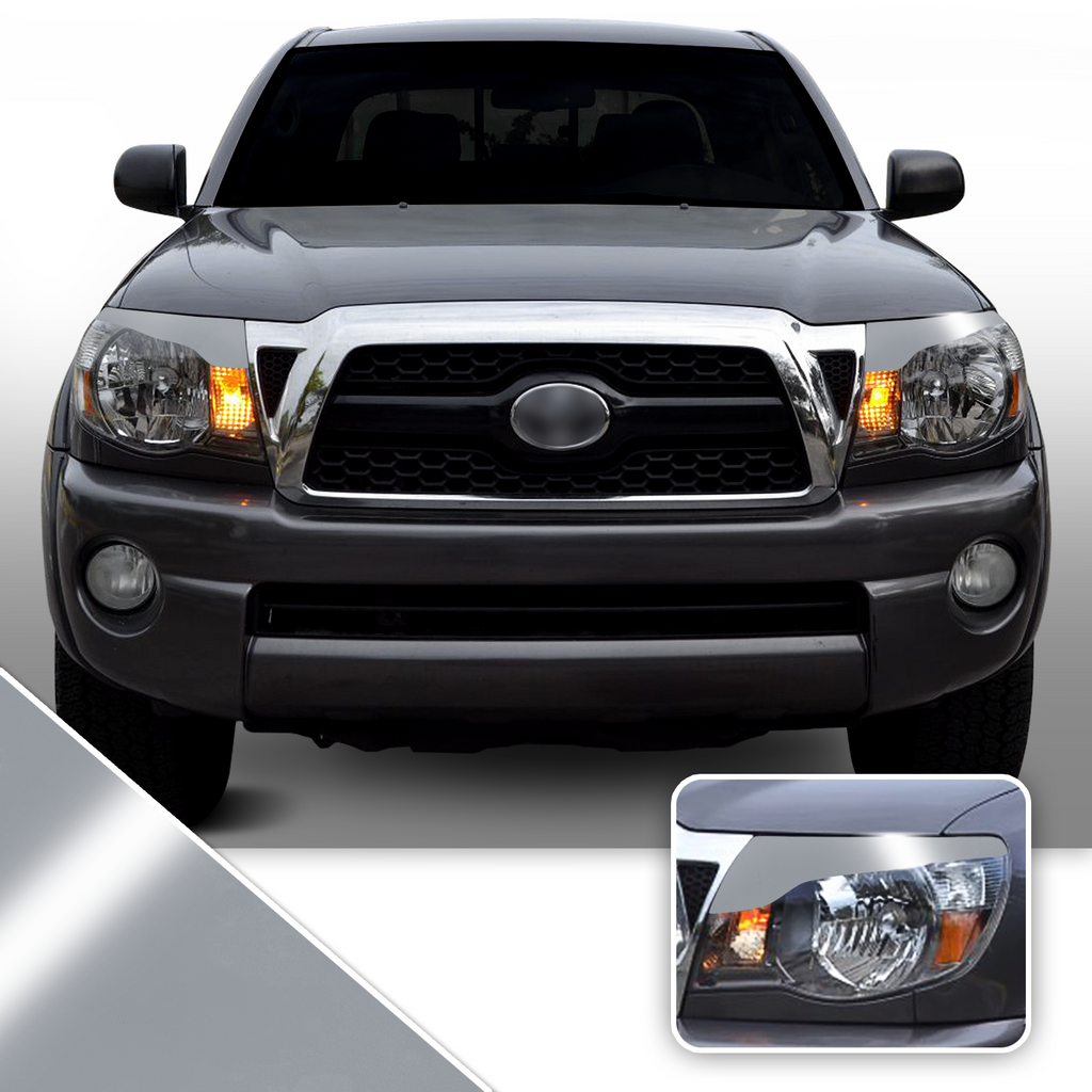 Headlight Eyelid Accent Vinyl Decal Overlay Wrap Compatible with Toyota Tacoma 2005-2011