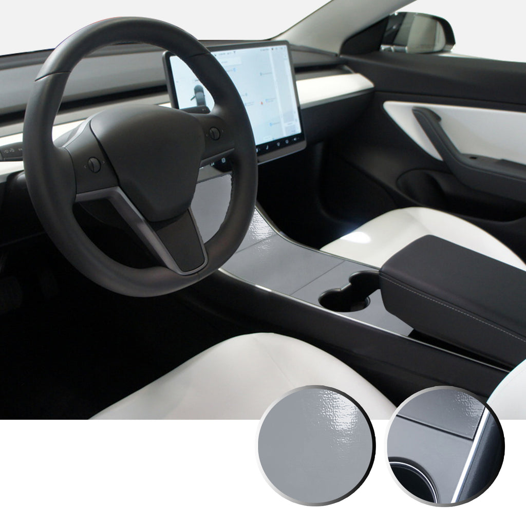 Center Console Vinyl Decal Overlay Trim Wrap Compatible with and Fits Model 3 2017-2020