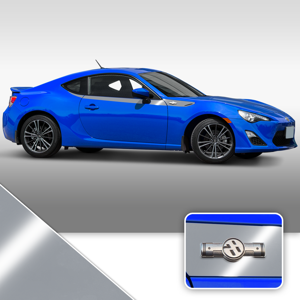Side Body Stripe Accent Vinyl Graphic Overlay Wrap Compatible with Scion FR-S 2013-2016
