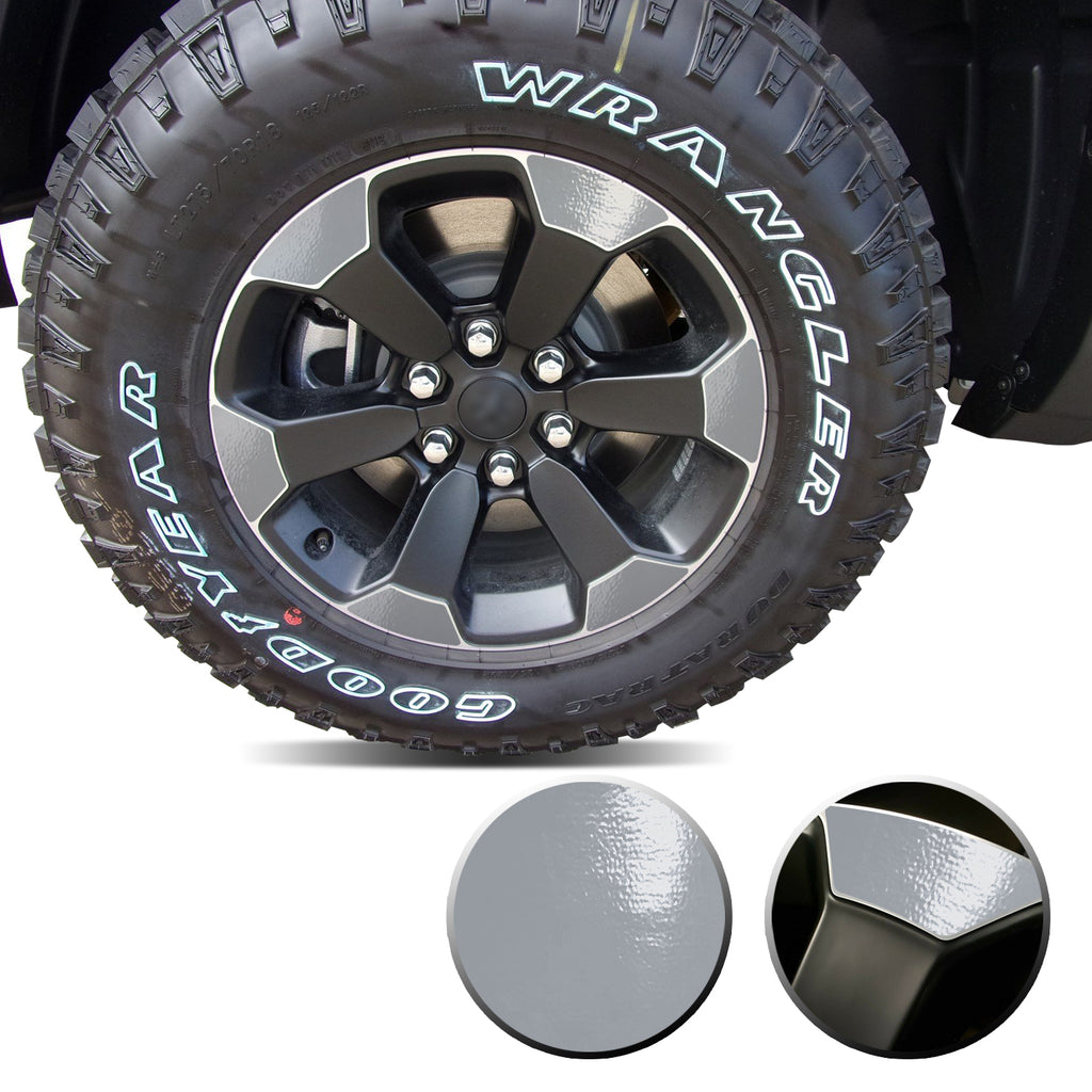 18" Wheel Precut Vinyl Wrap Graphic Decal Overlay Kit Compatible with and Fits Ram 1500 Rebel 2019-2020