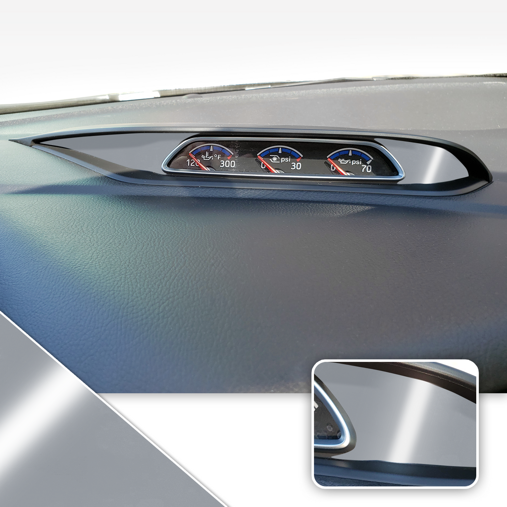 Turbo PSI Pod Instrument Gauges Vinyl Accent Overlay Wrap Trim Compatible with Ford Focus ST RS 2013-2018
