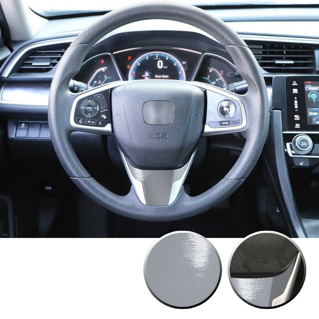 Steering Wheel Bottom Section Trim Vinyl Decal Overlay Accent Compatible with Honda Civic 2016-2020