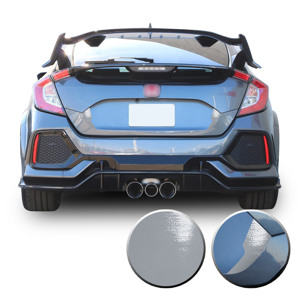 Trunk Fangs Accent Vinyl Decal Overlay Wrap Compatible with Honda Civic Sedan Hatchback 2016-2020