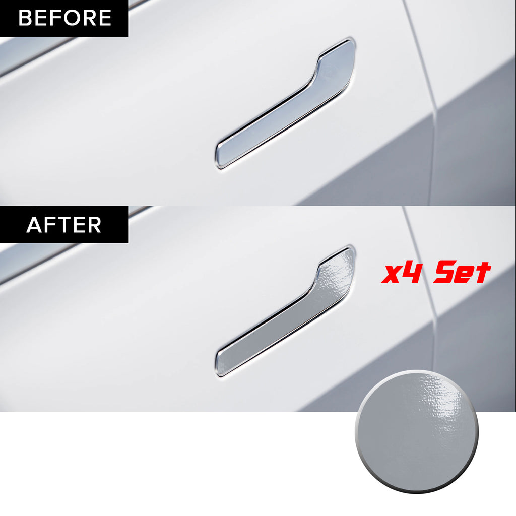 Door Handle Chrome Delete Precut Vinyl Wrap Overlay Kit Compatible with and Fits Tesla Model 3 2017-2020