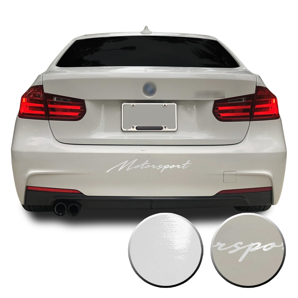 Motorsport Universal Rear Bumper Banner Graphic Overlay Pre Cut Vinyl Decal