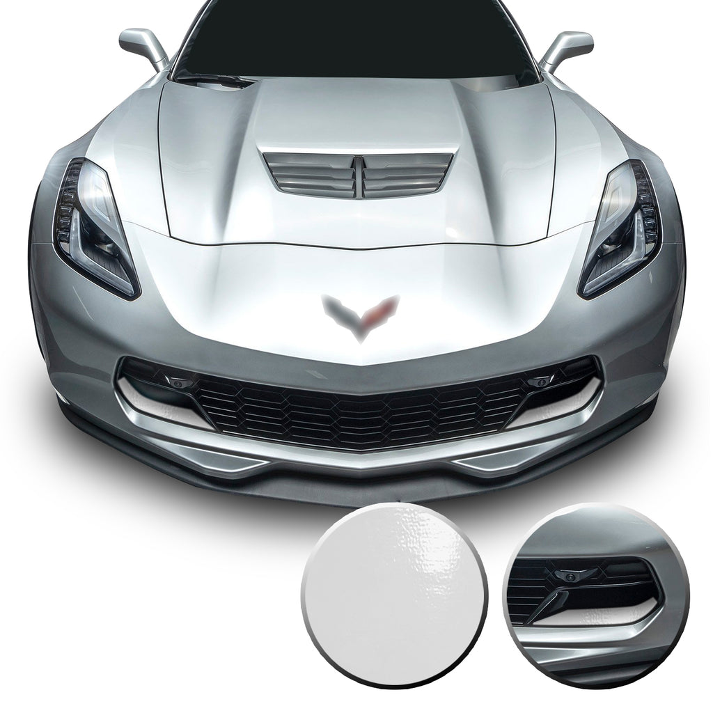 Front Grille Brake Scoop Accent Vinyl Decal Overlay Wrap Compatible with Corvette C7 Z06 Grand Sport 2014-2019
