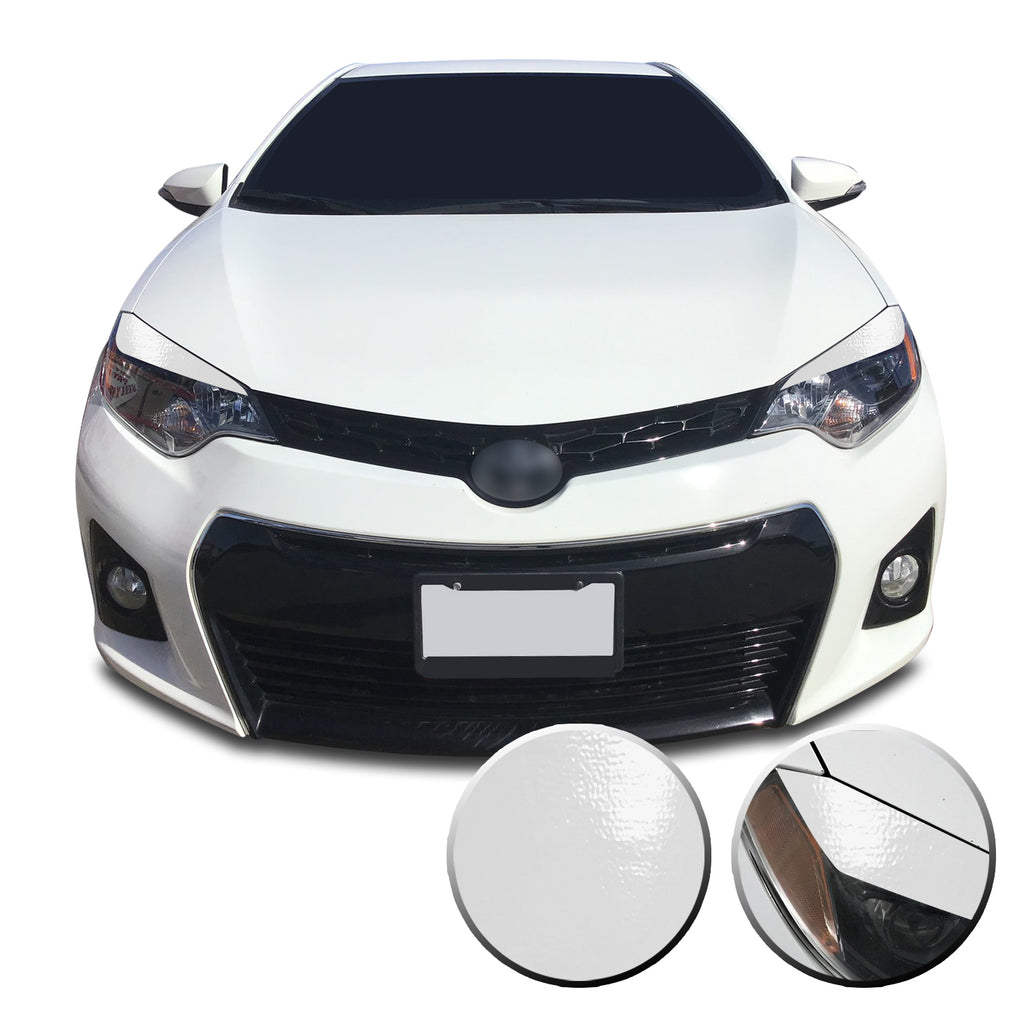 Headlight Eyelid Accent Vinyl Decal Overlay Wrap Trim Compatible with and Fits Toyota Corolla 2014-2016