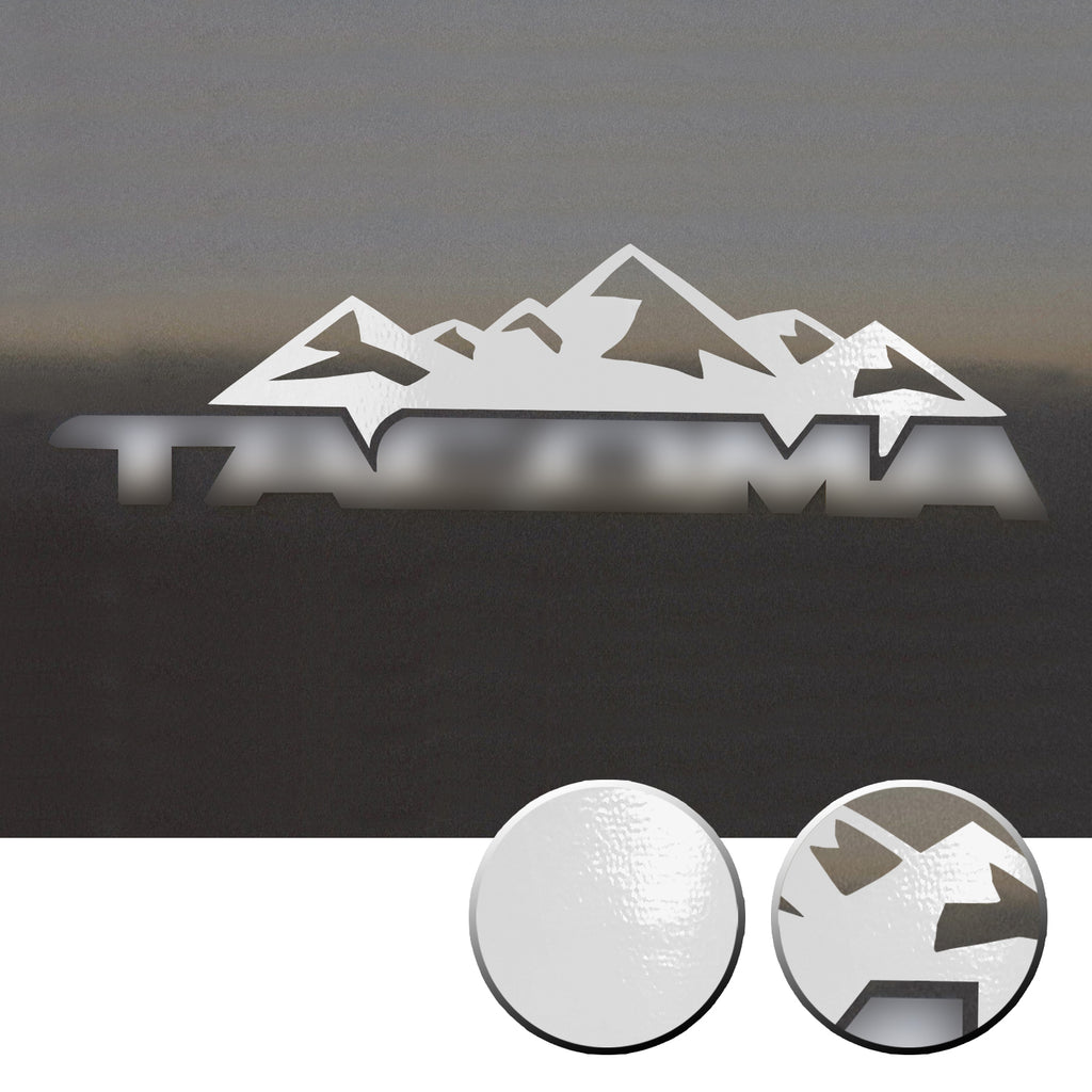 2x Door Badge Emblem Mountain Vinyl Decals Overlay Compatible with Toyota Tacoma 2005-2015