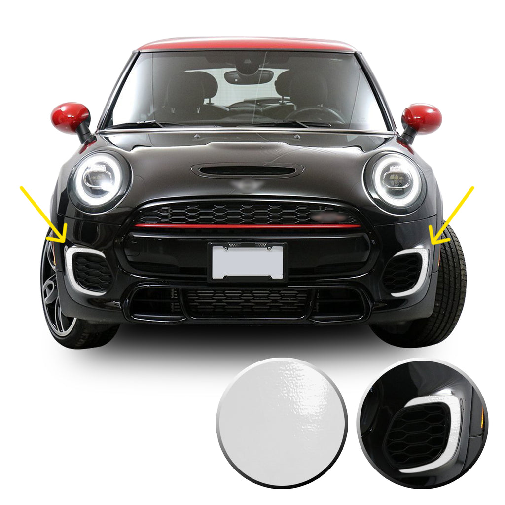 Front Bumper Bezel Accent Vinyl Decal Overlay Wrap Compatible with John Cooper Works F56 F57 F55 Mini 2015-2020