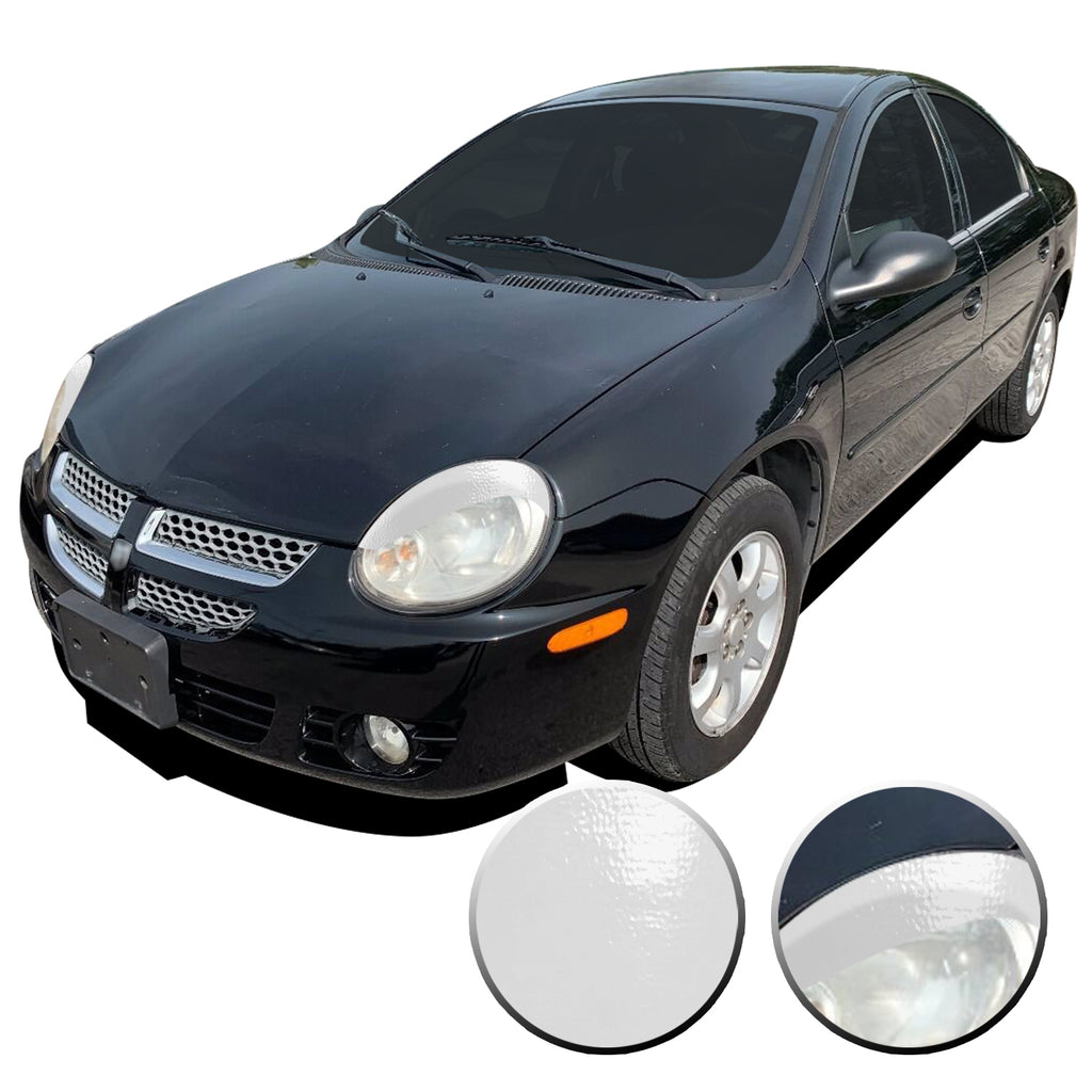 Headlight Eyelid Eyebrow Overlay Vinyl Decal Compatible with Dodge Neon SRT-4 R/T SXT 2003 2004 2005
