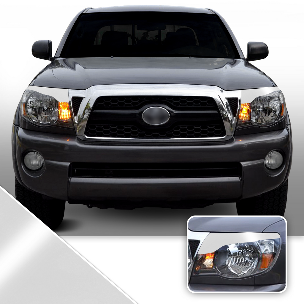 Headlight Eyelid Accent Vinyl Decal Overlay Wrap Compatible with Toyota Tacoma 2005-2011
