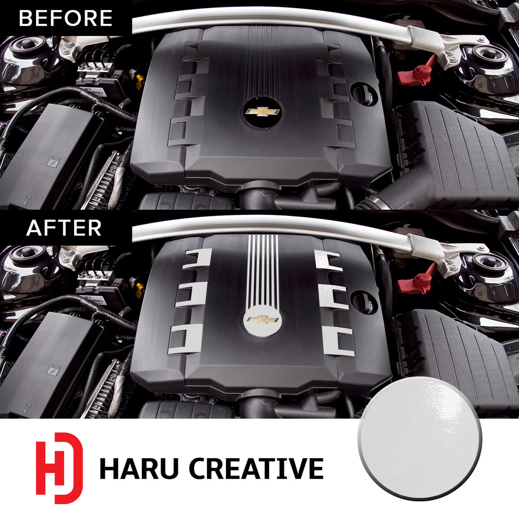 Engine V6 Cover Vinyl Decal Overlay Trim Wrap Compatible with & Fits Camaro RS 2010-2015