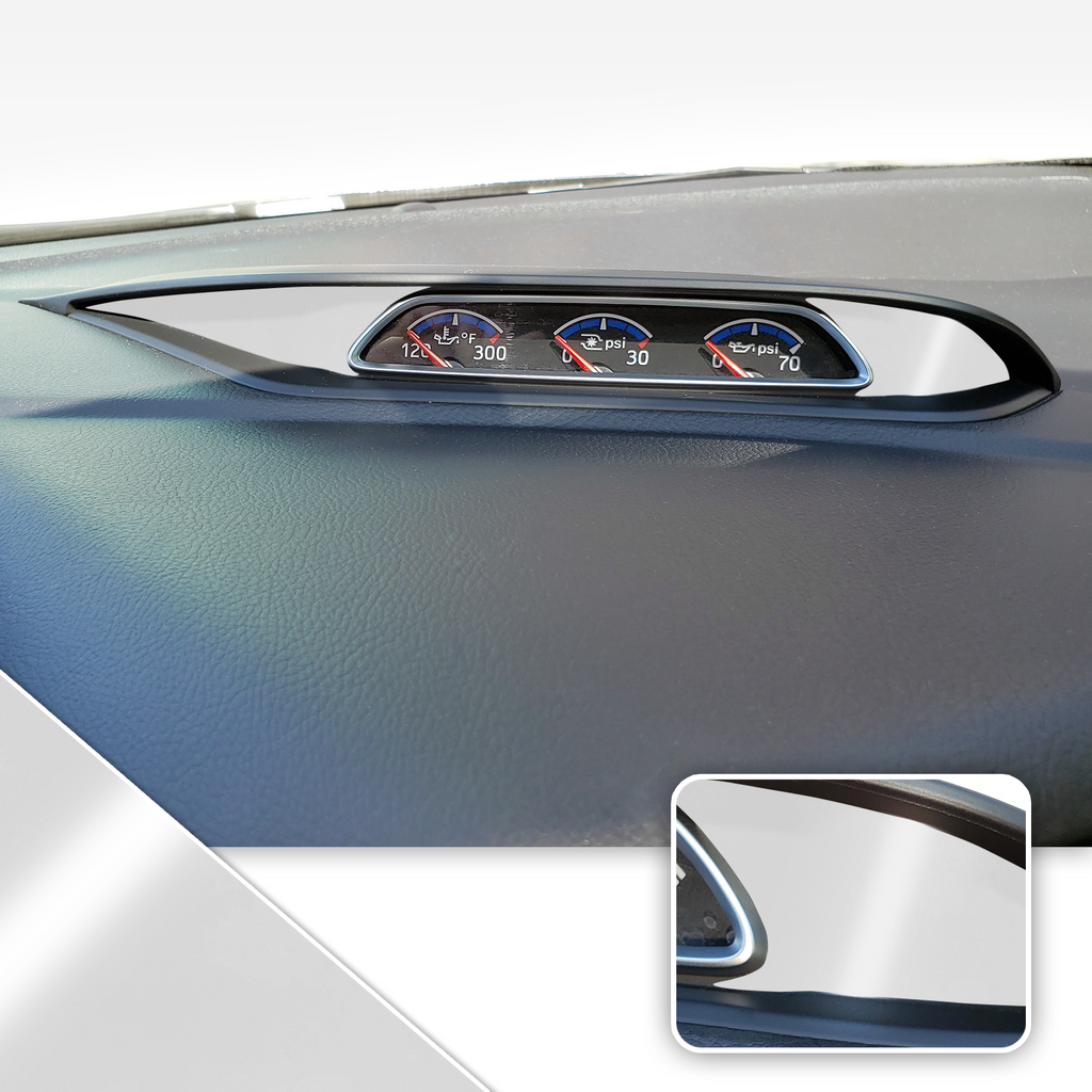 Turbo PSI Pod Instrument Gauges Vinyl Accent Overlay Wrap Trim Compatible with Ford Focus ST RS 2013-2018