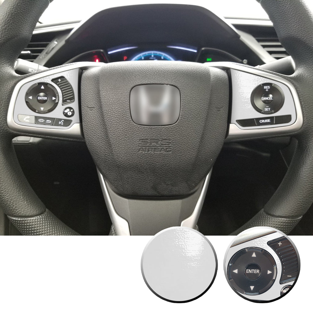 Steering Wheel Side Control Panel Trim Vinyl Decal Overlay Accent Compatible with Honda Civic 2016-2020