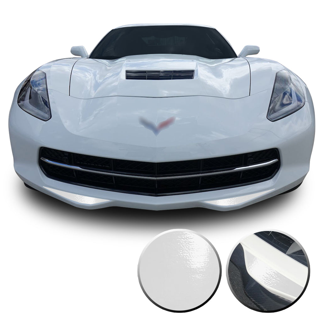 Front Bumper Fangs Accent Vinyl Decal Overlay Wrap Compatible with Corvette C7 2014-2019