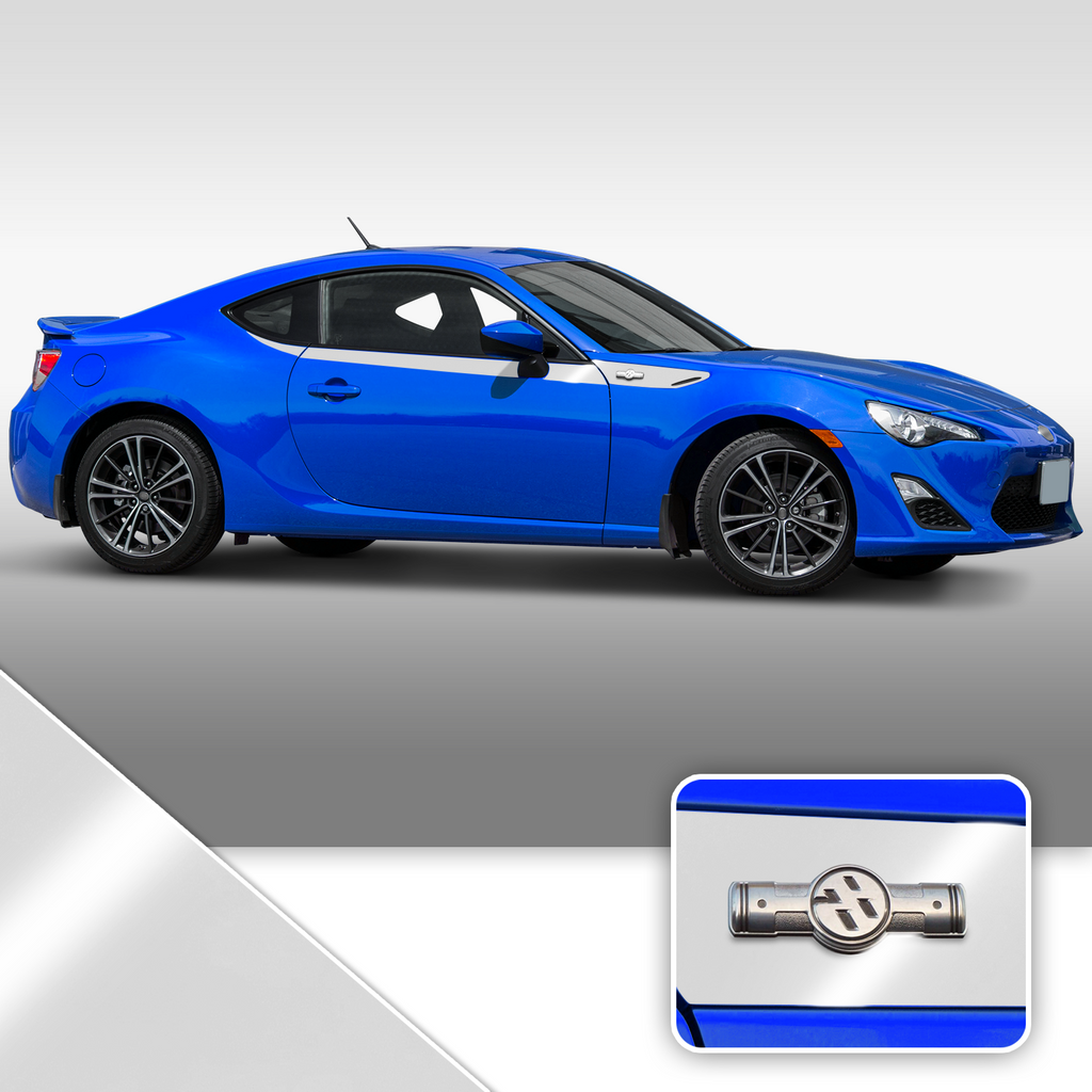 Side Body Stripe Accent Vinyl Graphic Overlay Wrap Compatible with Scion FR-S 2013-2016