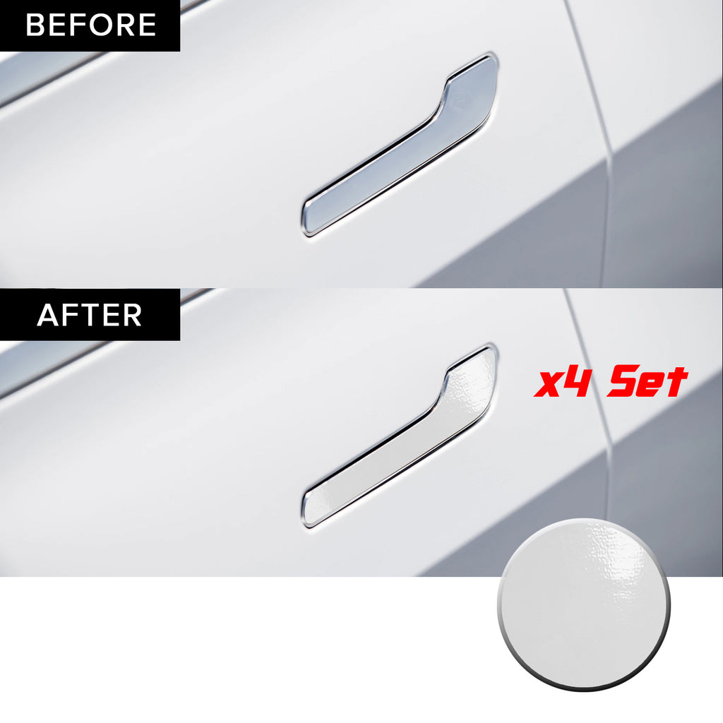 Door Handle Chrome Delete Precut Vinyl Wrap Overlay Kit Compatible with and Fits Tesla Model 3 2017-2020