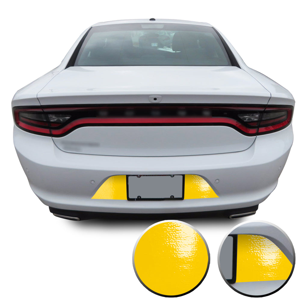 Rear Bumper License Plate Overlay Vinyl Decal Compatible with Dodge Charger 2015 - 2020