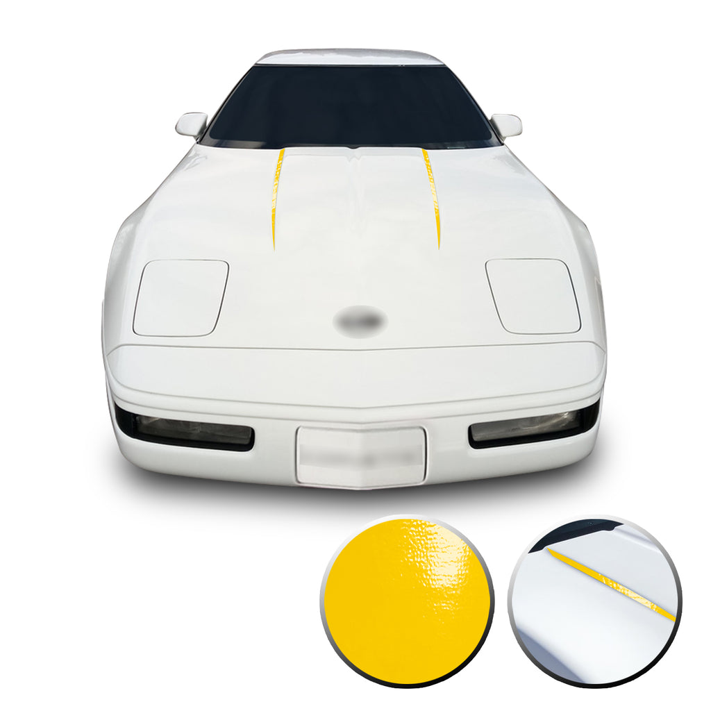 Hood Spears Graphic Overlay Pre Cut Vinyl Decal Compatible with Chevrolet Corvette C4 1984-1996