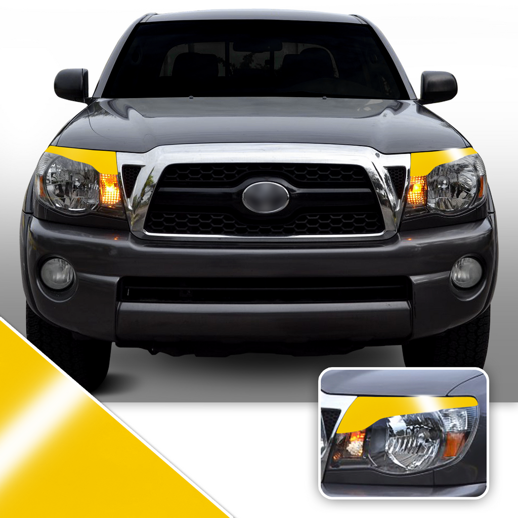 Headlight Eyelid Accent Vinyl Decal Overlay Wrap Compatible with Toyota Tacoma 2005-2011