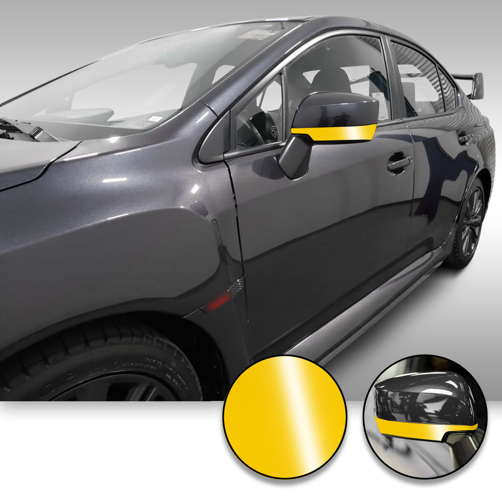 Side Mirror Accent Trim Overlay Wrap Vinyl Decal Sticker Compatible with and Fits WRX STi 2015-2020