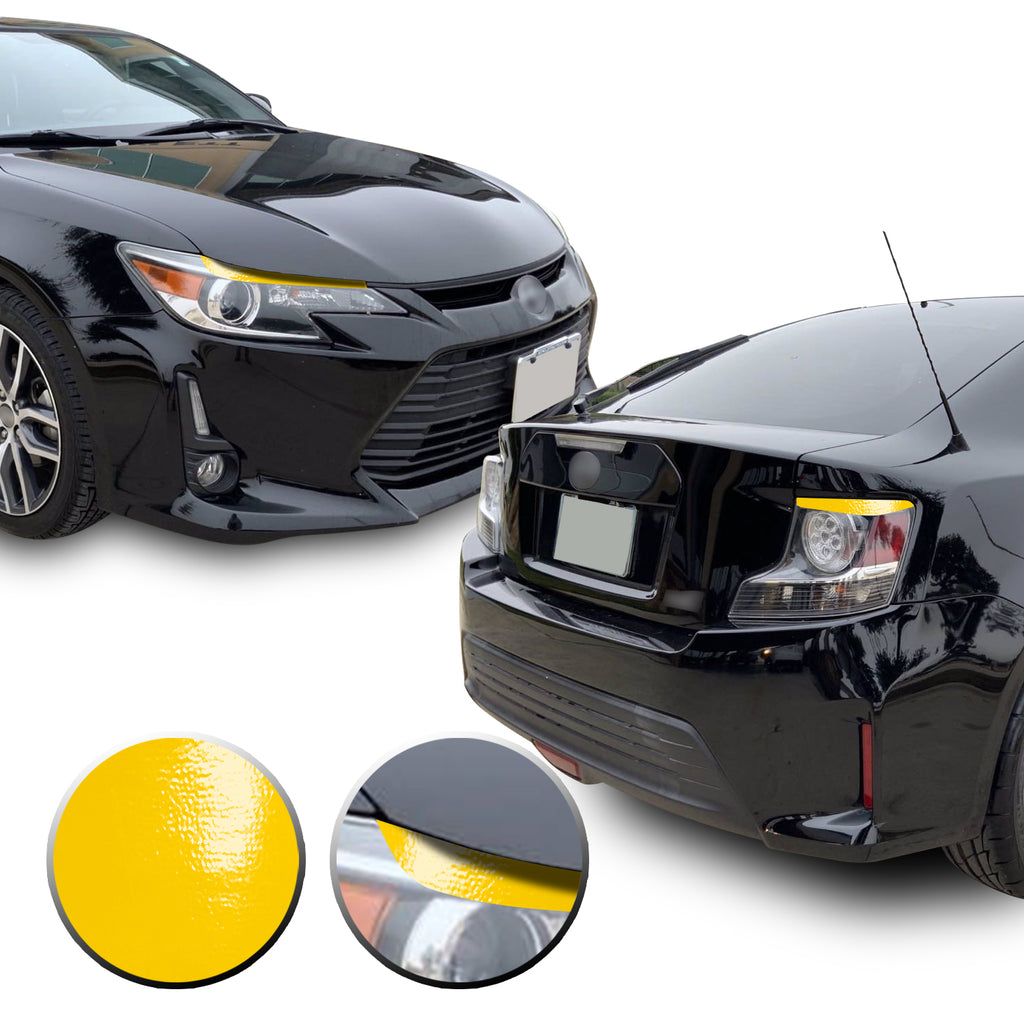 Headlight & Tail Light Eyelid Eyebrow Overlay Vinyl Decal Compatible with Scion tC 2014-2016