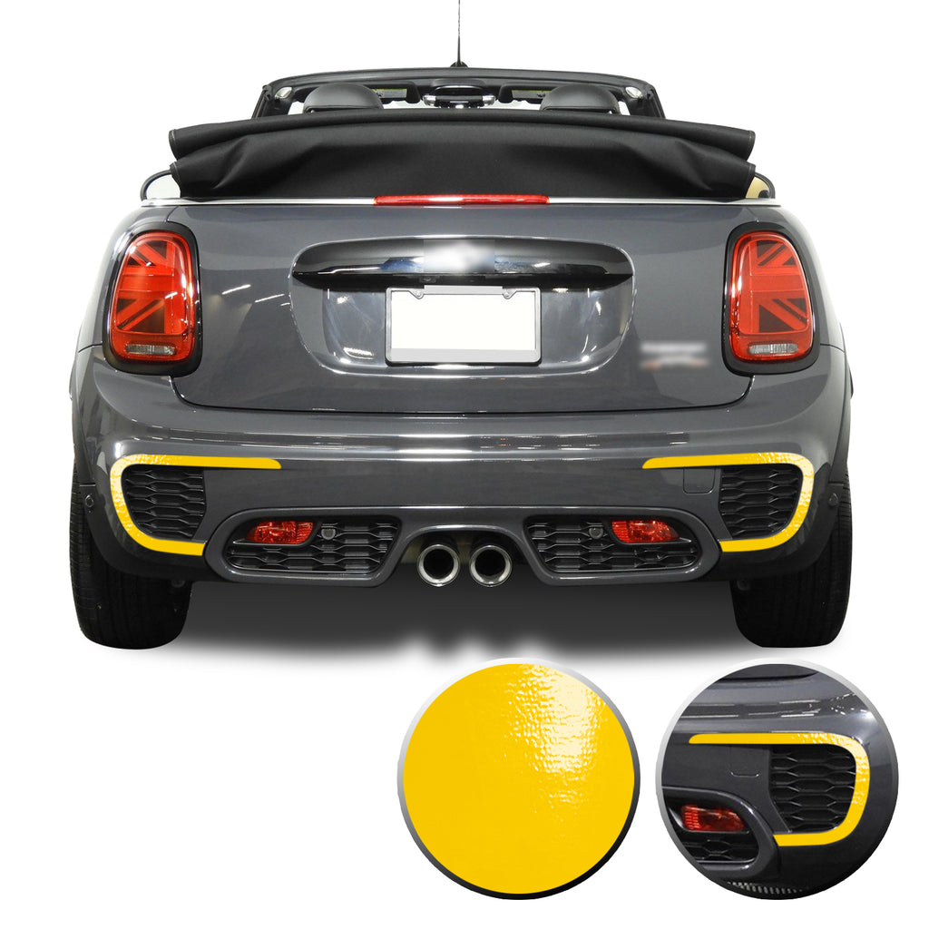 Rear Bumper Bezel Accent Vinyl Decal Overlay Wrap Compatible with John Cooper Works F56 F57 F55 Mini 2015-2020