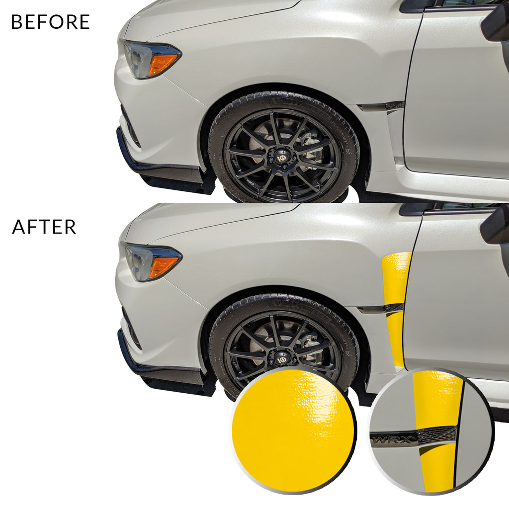 Front Fender Upper Lower Trim Vinyl Decal Overlay Wrap Inserts Sticker Compatible with and Fits WRX STi 2015-2019