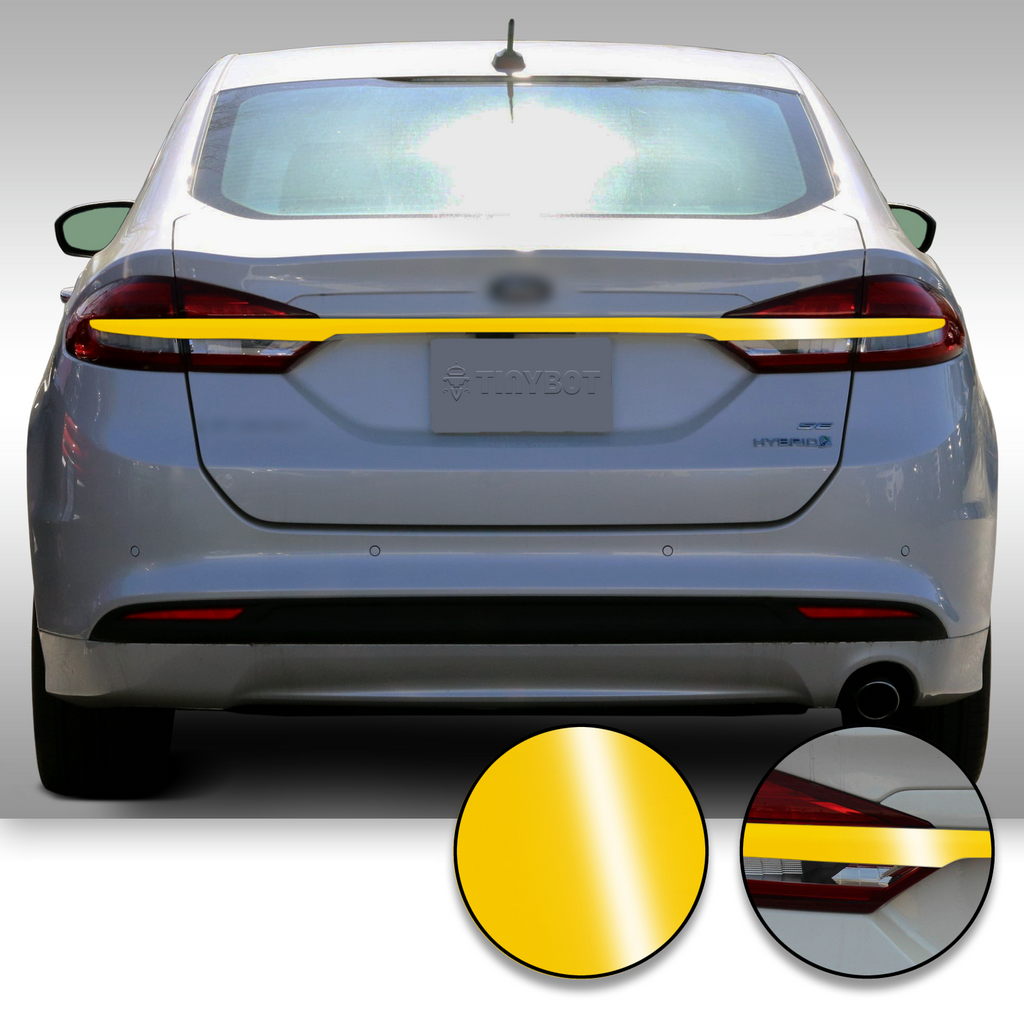 Trunk Trim Rear Chrome Delete Precut Vinyl Wrap Overlay Kit Compatible with and Fits Fusion 2017-2019