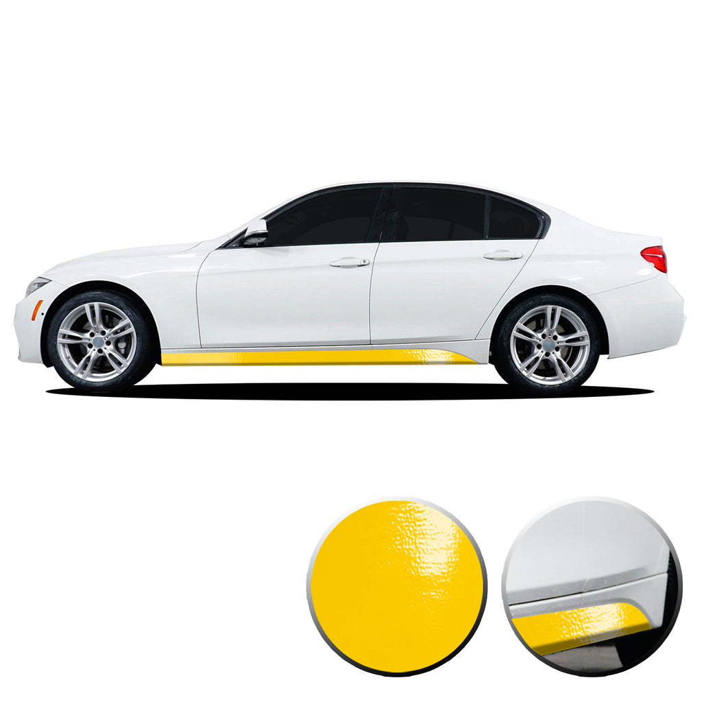 Lower Panel Side Skirt Accent Vinyl Overlay Compatible with BMW 3 Series F30 F31 E90 E91 2007-2019