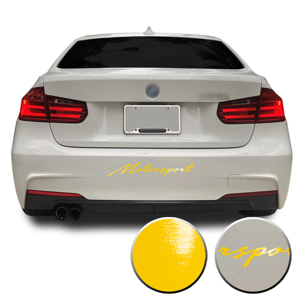 Motorsport Universal Rear Bumper Banner Graphic Overlay Pre Cut Vinyl Decal