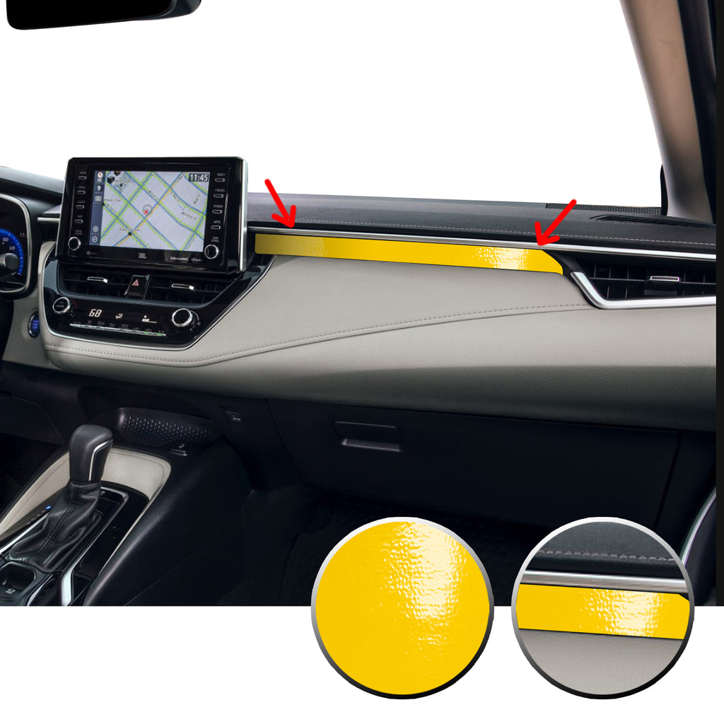 Center Dashboard Accent Vinyl Overlay Trim Precut Compatible with and Fits Corolla Toyota 2020