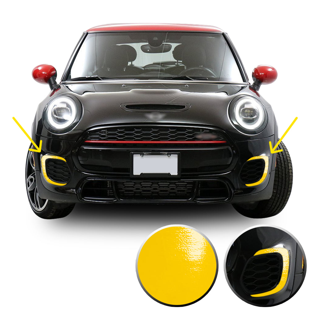 Front Bumper Bezel Accent Vinyl Decal Overlay Wrap Compatible with John Cooper Works F56 F57 F55 Mini 2015-2020