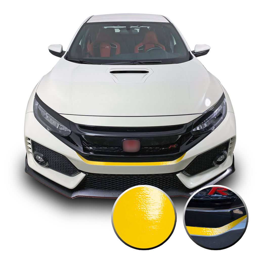 Front Bumper Fangs Accent Vinyl Wrap Compatible with Honda Civic Sedan, Coupe, SI, Hatchback, Type R 2016-2020