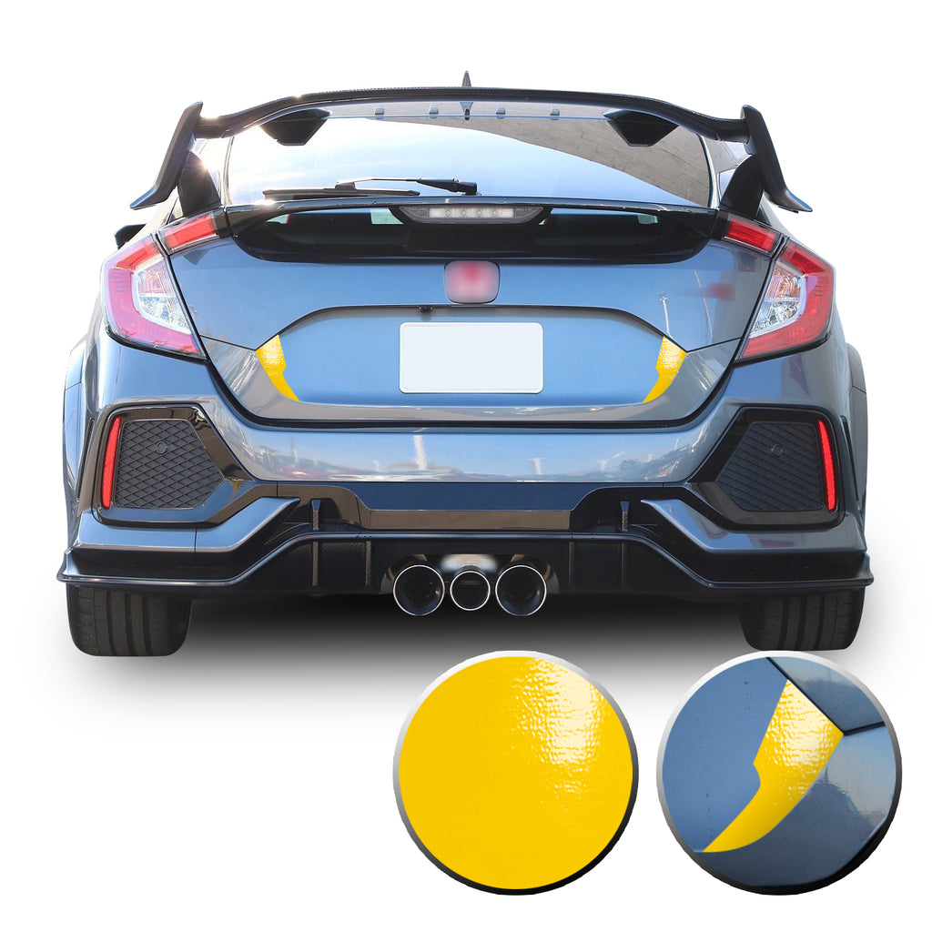 Trunk Fangs Accent Vinyl Decal Overlay Wrap Compatible with Honda Civic Sedan Hatchback 2016-2020