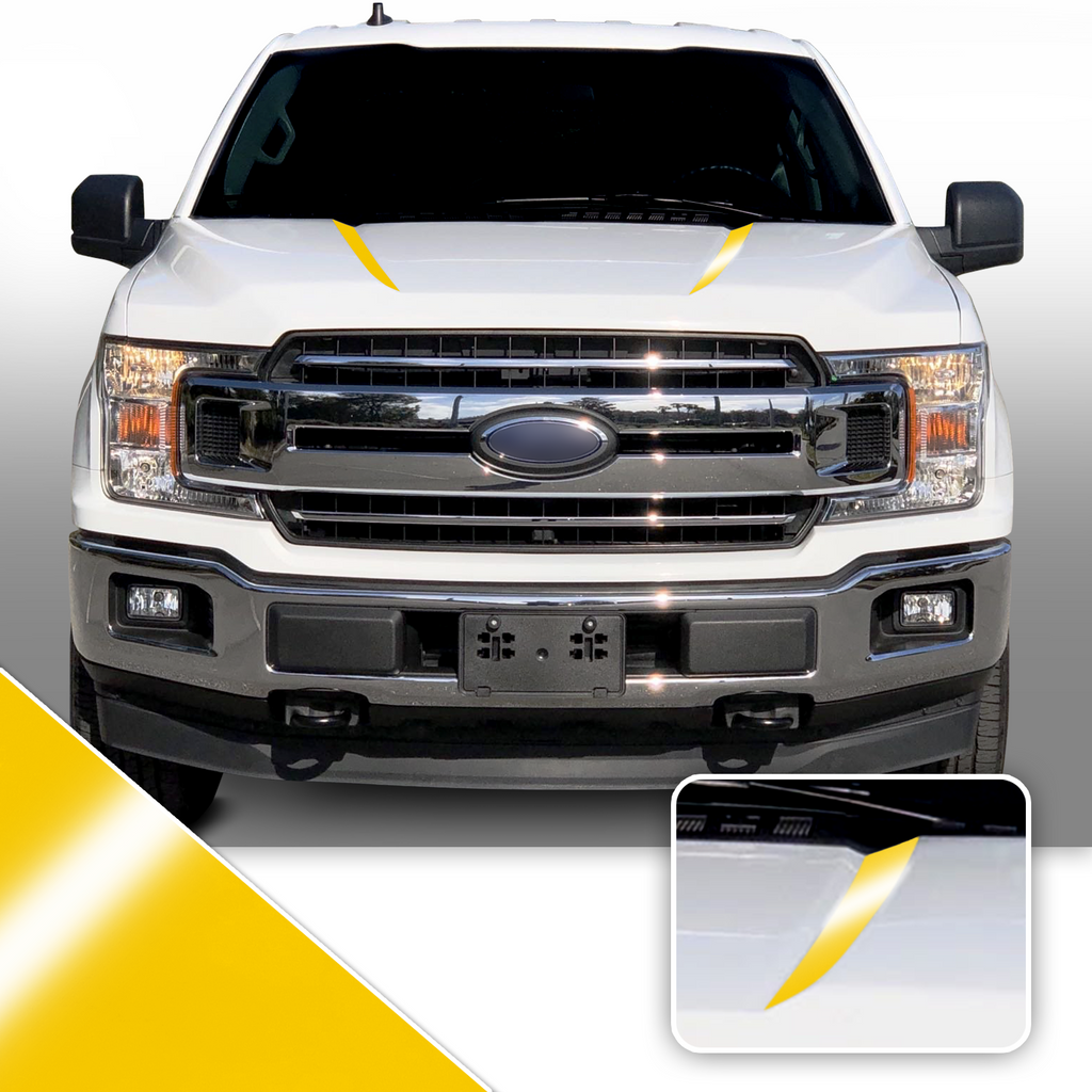 Inner Hood Spears Overlay Decal Trim Compatible with and Fits F150 + Raptor 2015-2020