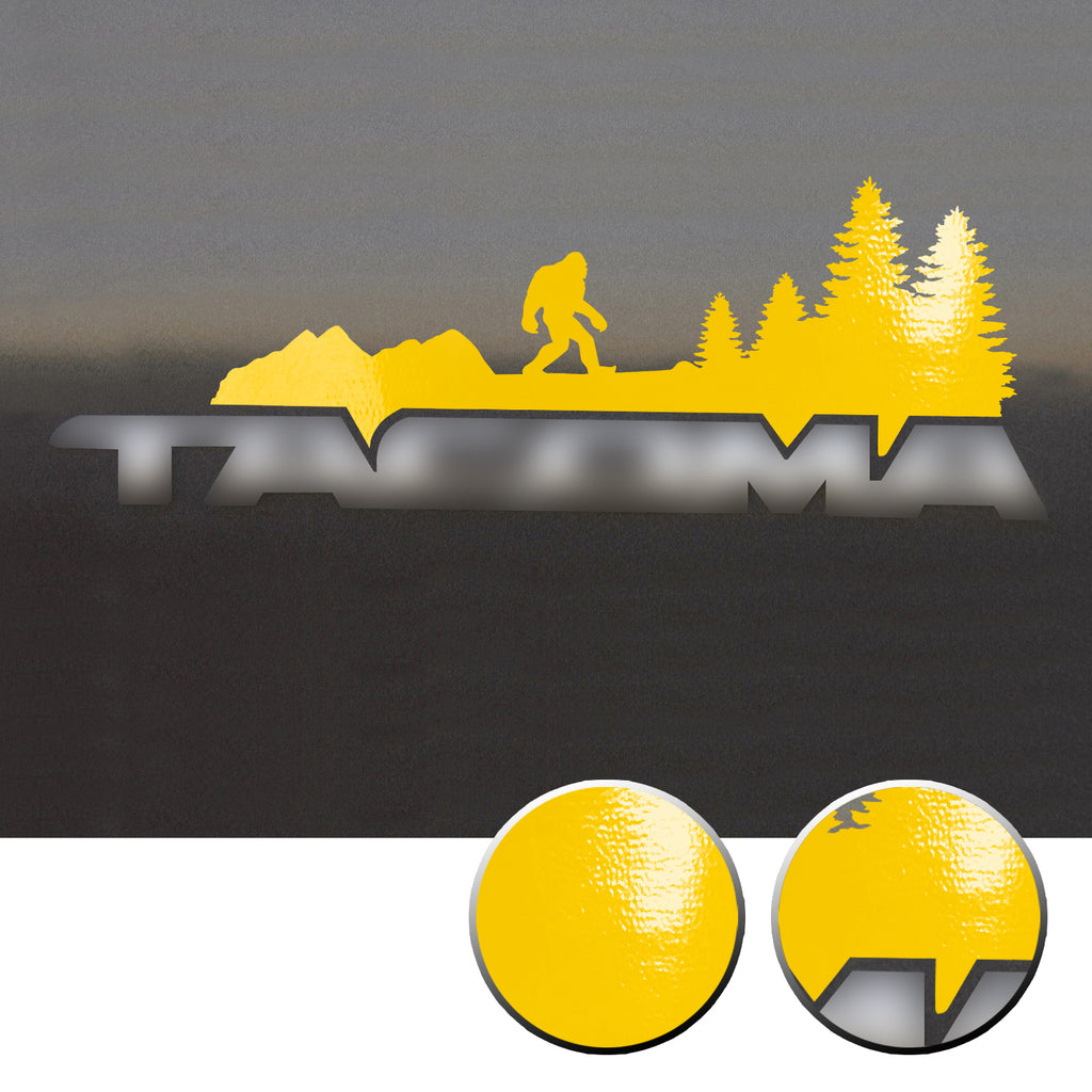 2x Door Badge Emblem Bigfoot Vinyl Decals Overlay Compatible with Toyota Tacoma 2005-2015