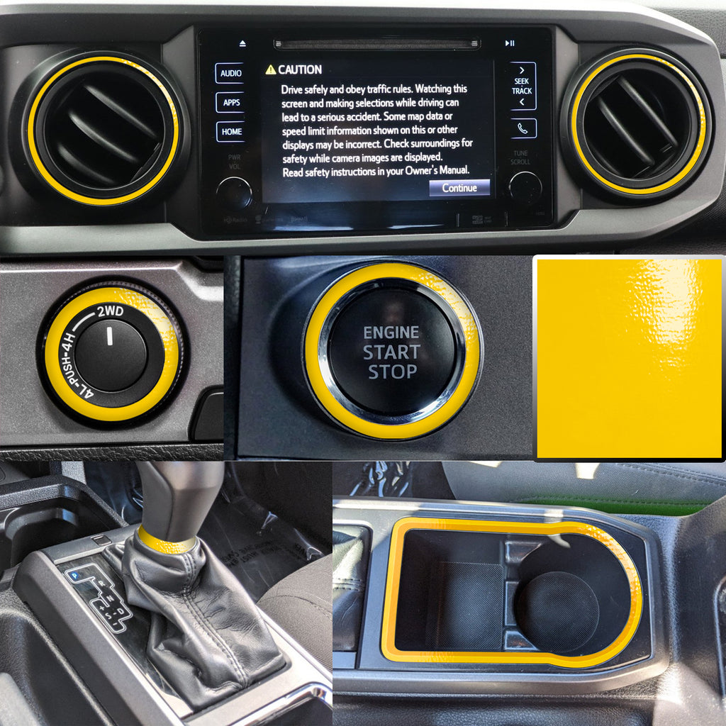 Dashboard Interior Trim Vinyl Overlay Decal Compatible with Tacoma 2016, 2017, 2018, 2019, 2020