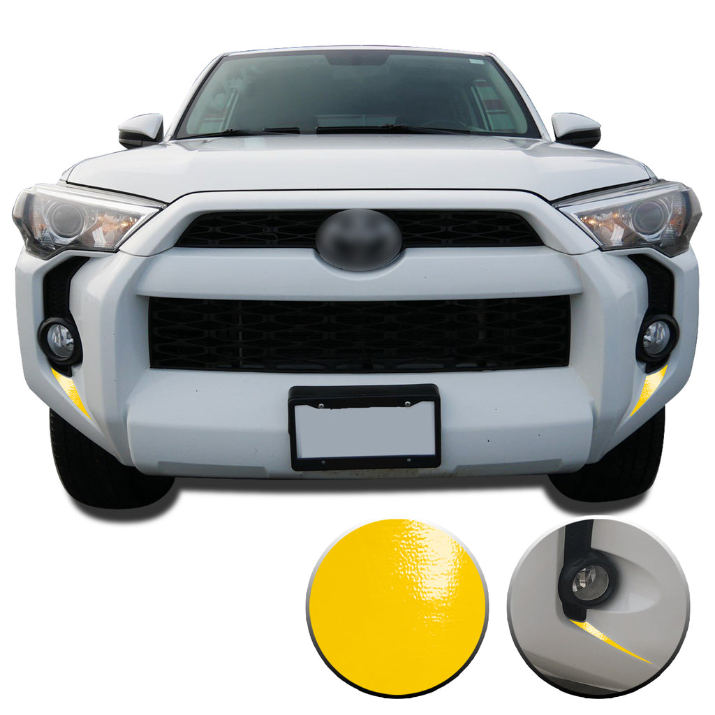 Fog Light Bezel Fangs Vinyl Wrap Overlay Kit Compatible with and Fits 4Runner 2014-2020