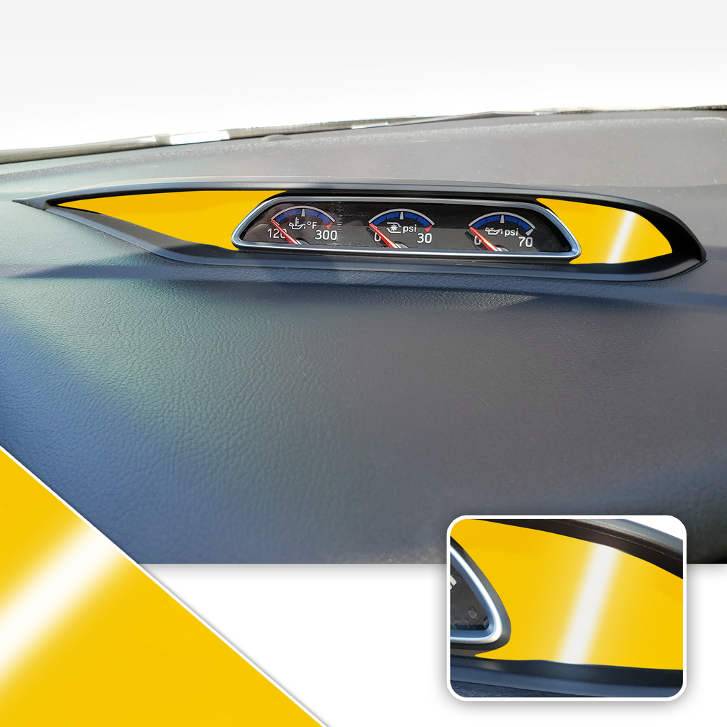 Turbo PSI Pod Instrument Gauges Vinyl Accent Overlay Wrap Trim Compatible with Ford Focus ST RS 2013-2018
