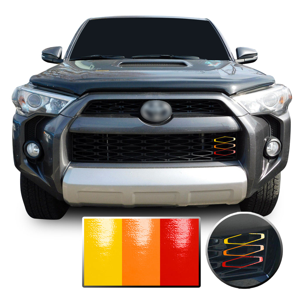 Front Grille 3 Color Vinyl Wrap Decal Overlay Compatible with Toyota 4Runner 2014-2020