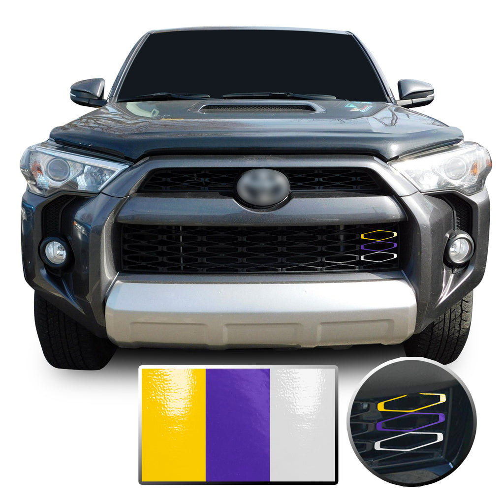 Front Grille 3 Color Vinyl Wrap Decal Overlay Compatible with Toyota 4Runner 2014-2020