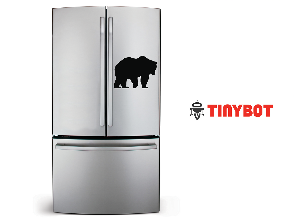 Tinybot - Big Bear Removable Chalkboard Adhesive Wall Vinyl Decal Sticker - Color Black - 10"x15" Inches - Haru Creative Decals