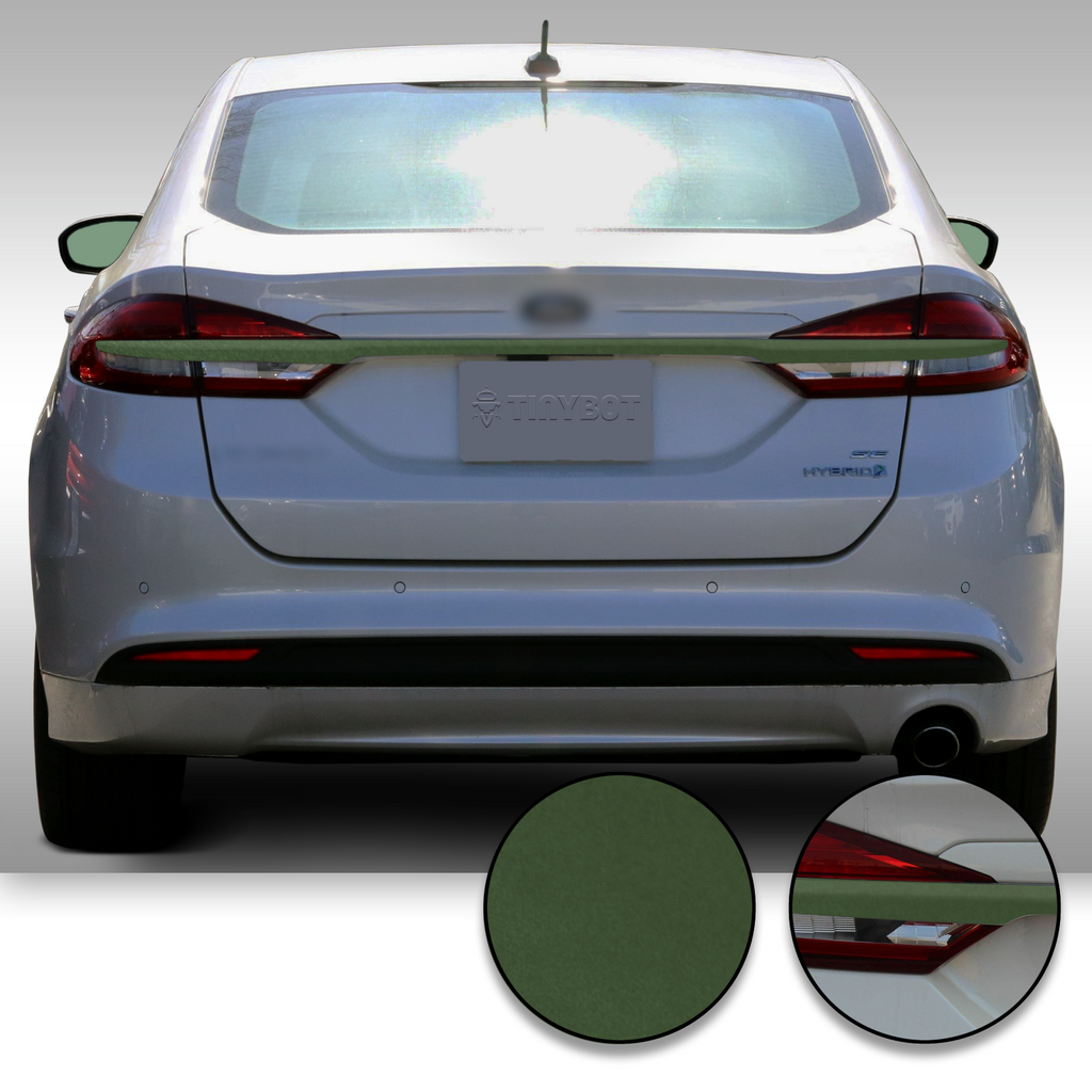 Trunk Trim Rear Chrome Delete Precut Vinyl Wrap Overlay Kit Compatible with and Fits Fusion 2017-2019