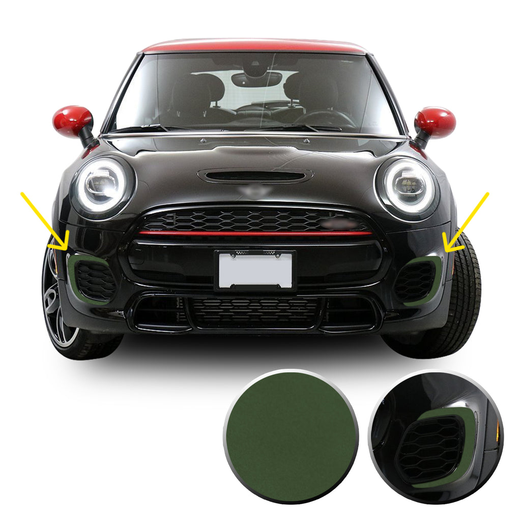 Front Bumper Bezel Accent Vinyl Decal Overlay Wrap Compatible with John Cooper Works F56 F57 F55 Mini 2015-2020