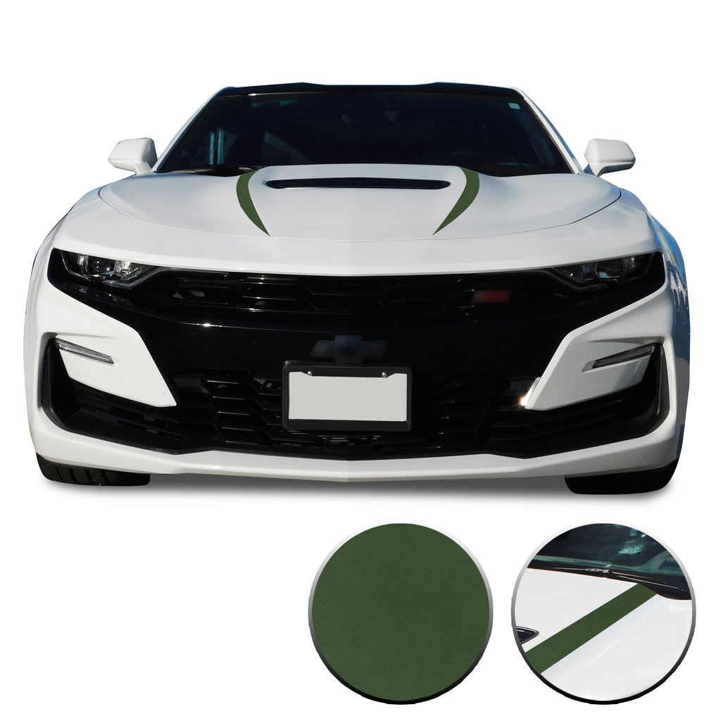 Front Hood Spear Vinyl Wrap Decal Cover Protector Compatible with and fits Camaro 2019-2020