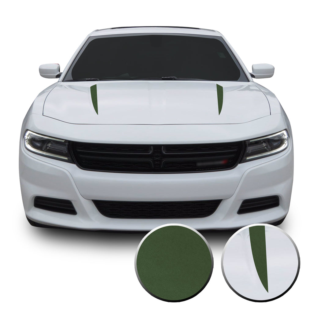 Hood Spears Racing Trim Vinyl Decal Compatible with Dodge Charger 2015 - 2020